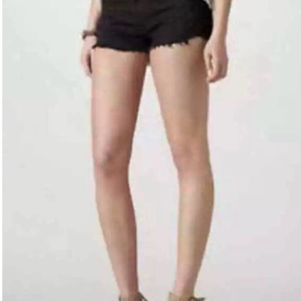 American Eagle Outfitters high-rise distressed festival shorts black Sz 8